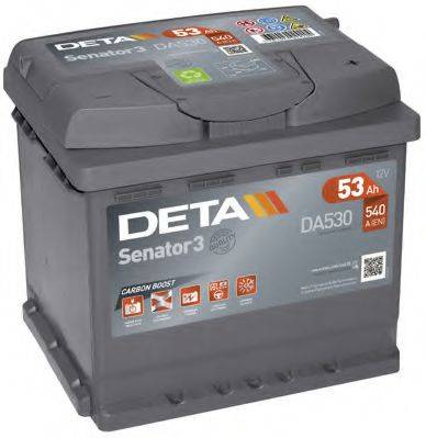 Стартерная аккумуляторная батарея; Стартерная аккумуляторная батарея DETA DA530