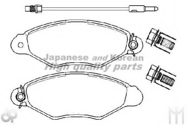 Комплект тормозных колодок, дисковый тормоз ASHUKI 1080-3901A