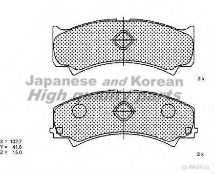 Комплект тормозных колодок, дисковый тормоз ASHUKI 1080-4106