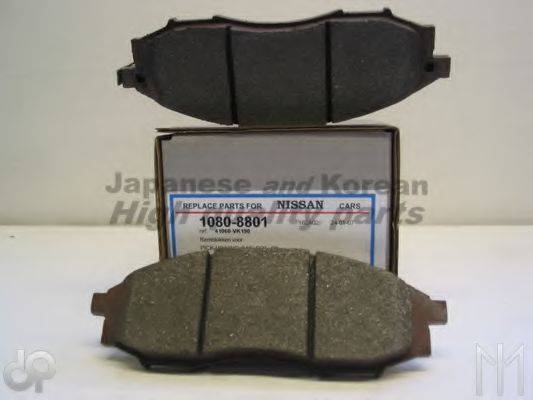Комплект тормозных колодок, дисковый тормоз ASHUKI 1080-8801