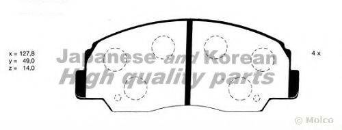 Комплект тормозных колодок, дисковый тормоз ASHUKI D093-06