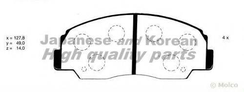 Комплект тормозных колодок, дисковый тормоз ASHUKI D095-05