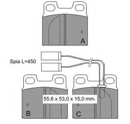 Комплект тормозных колодок, дисковый тормоз VEMA 830980