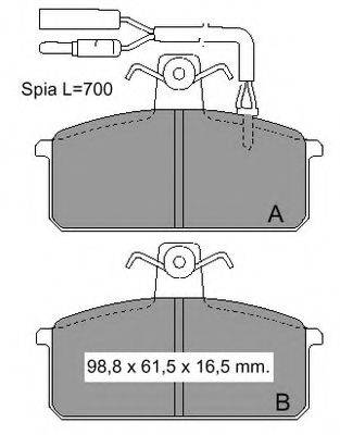 VEMA 831912 Комплект тормозных колодок, дисковый тормоз