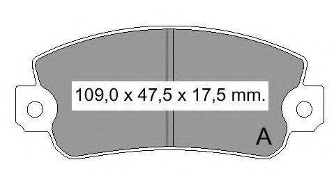 Комплект тормозных колодок, дисковый тормоз VEMA 832500