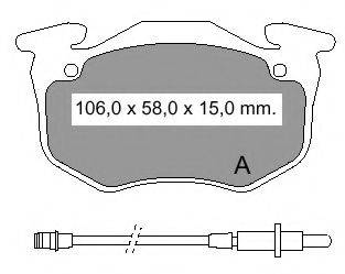 Комплект тормозных колодок, дисковый тормоз VEMA 832562