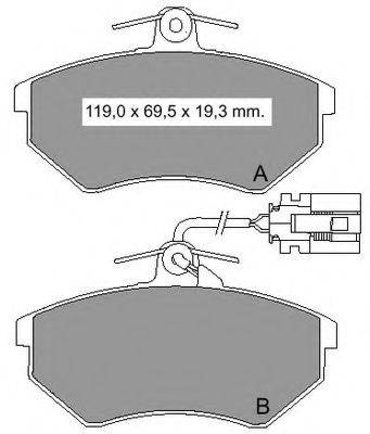 Комплект тормозных колодок, дисковый тормоз VEMA 833104