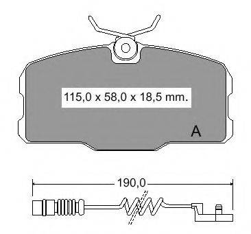 Комплект тормозных колодок, дисковый тормоз VEMA 834080
