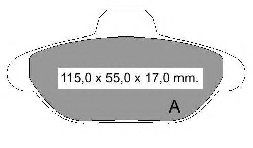 Комплект тормозных колодок, дисковый тормоз VEMA 834180