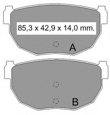 Комплект тормозных колодок, дисковый тормоз VEMA 835070