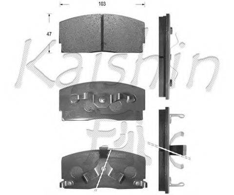 KAISHIN D0008 Комплект тормозных колодок, дисковый тормоз