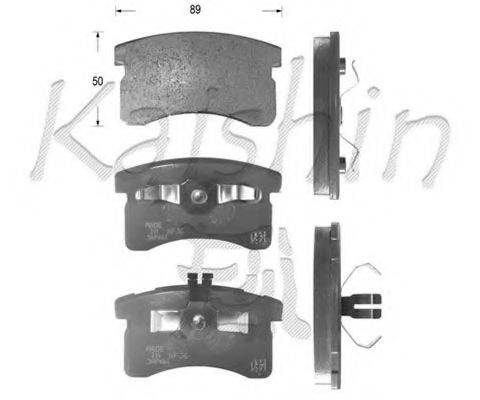 KAISHIN D0015 Комплект тормозных колодок, дисковый тормоз