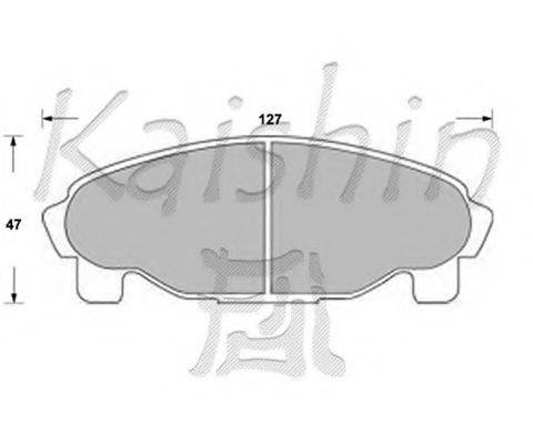 KAISHIN D0027 Комплект тормозных колодок, дисковый тормоз