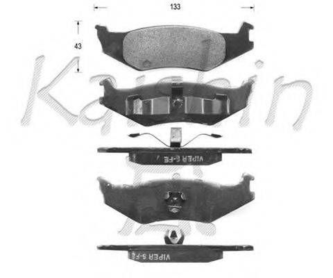 Комплект тормозных колодок, дисковый тормоз KAISHIN D10024