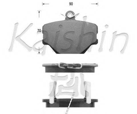 KAISHIN D10049 Комплект тормозных колодок, дисковый тормоз