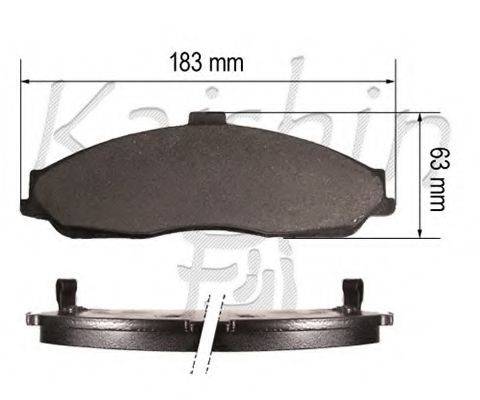 Комплект тормозных колодок, дисковый тормоз KAISHIN D10161