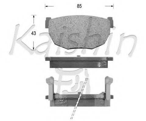 Комплект тормозных колодок, дисковый тормоз KAISHIN D1099