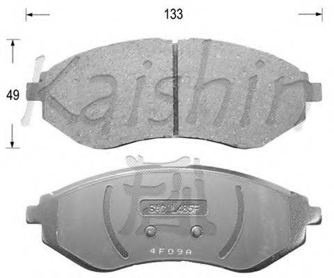 Комплект тормозных колодок, дисковый тормоз KAISHIN D11129