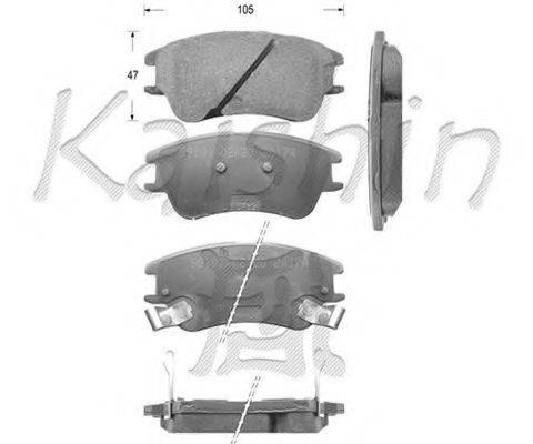 KAISHIN FK11145 Комплект тормозных колодок, дисковый тормоз