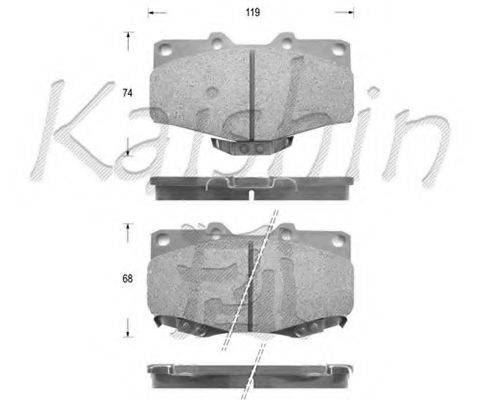 KAISHIN FK2082 Комплект тормозных колодок, дисковый тормоз