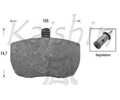 KAISHIN D5303 Комплект тормозных колодок, дисковый тормоз
