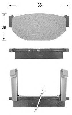 Комплект тормозных колодок, дисковый тормоз KAISHIN D7009