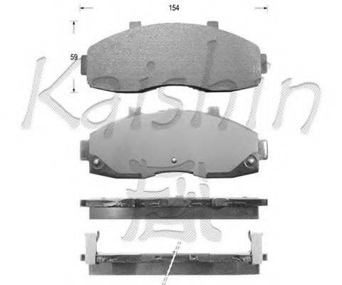 KAISHIN D7077 Комплект тормозных колодок, дисковый тормоз