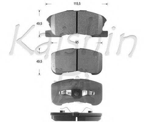 Комплект тормозных колодок, дисковый тормоз KAISHIN FK0034