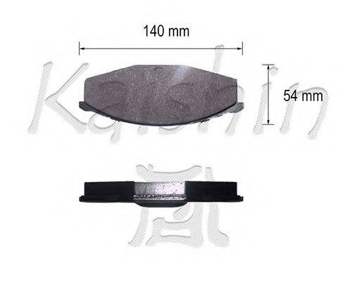 KAISHIN FK1026 Комплект тормозных колодок, дисковый тормоз