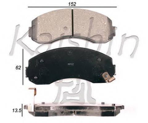 KAISHIN FK11204 Комплект тормозных колодок, дисковый тормоз