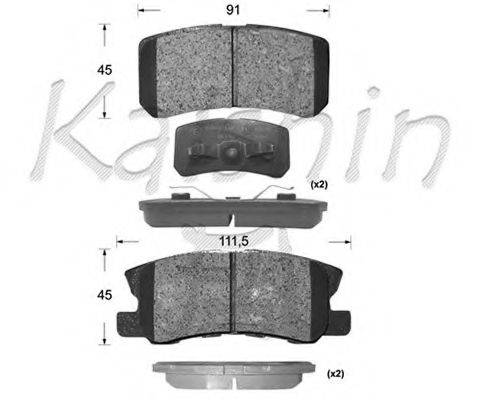 Комплект тормозных колодок, дисковый тормоз KAISHIN FK6106