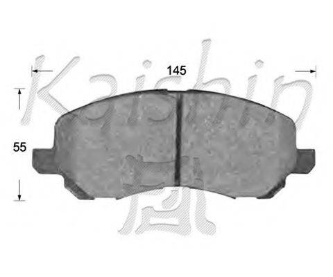 KAISHIN FK6108 Комплект тормозных колодок, дисковый тормоз
