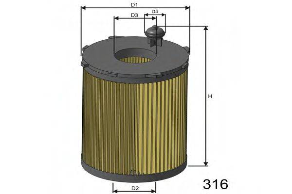 MISFAT L104 Масляный фильтр