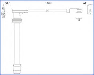 HITACHI 134518 Комплект проводов зажигания