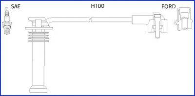 HITACHI 134657 Комплект проводов зажигания