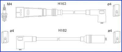 HITACHI 134704 Комплект проводов зажигания