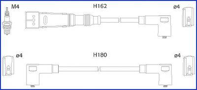 HITACHI 134707 Комплект проводов зажигания