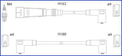 HITACHI 134715 Комплект проводов зажигания
