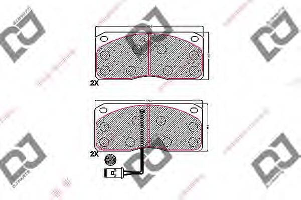 DJ PARTS BP1534 Комплект тормозных колодок, дисковый тормоз