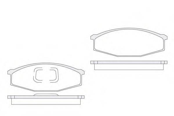 Комплект тормозных колодок, дисковый тормоз KSM-KOSHIMO 1850.0058109