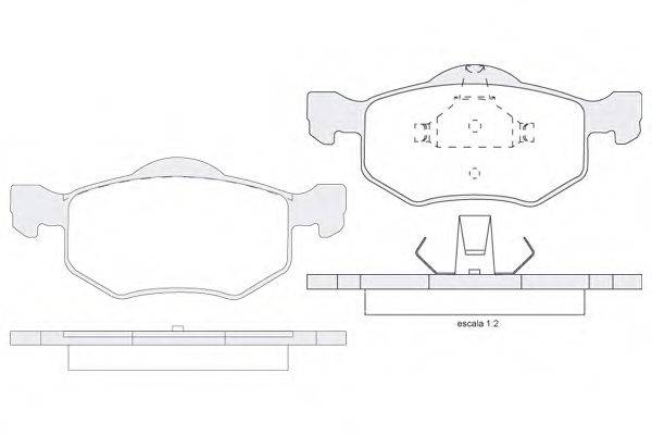 Комплект тормозных колодок, дисковый тормоз KSM-KOSHIMO 1850.0058120
