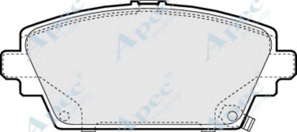 Комплект тормозных колодок, дисковый тормоз APEC BRAKING PAD1043