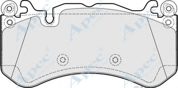 Комплект тормозных колодок, дисковый тормоз APEC BRAKING PAD1616