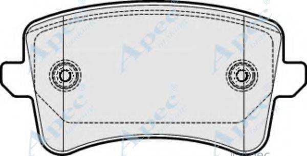 Комплект тормозных колодок, дисковый тормоз APEC BRAKING PAD1655