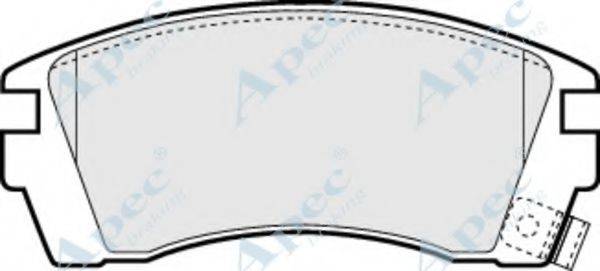 Комплект тормозных колодок, дисковый тормоз APEC BRAKING PAD808