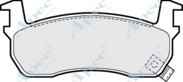 Комплект тормозных колодок, дисковый тормоз APEC BRAKING PAD509