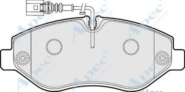 Комплект тормозных колодок, дисковый тормоз APEC BRAKING PAD1571