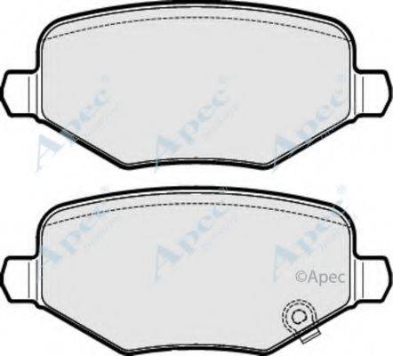 Комплект тормозных колодок, дисковый тормоз APEC BRAKING PAD2016