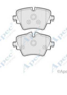 Комплект тормозных колодок, дисковый тормоз APEC BRAKING PAD2050