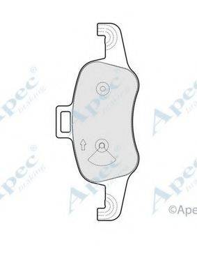 Комплект тормозных колодок, дисковый тормоз APEC BRAKING PAD2073